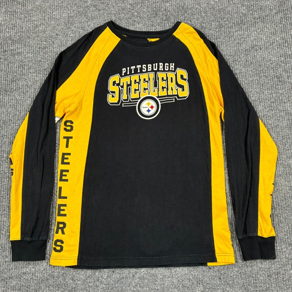 Pittsburgh Steelers Hands High NFL Long Sleeve Shirt Mens Size Large Black Gold